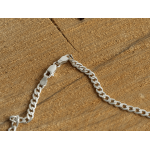 Srebrny łańcuszek 925 kobiecy elegancki o splocie pancerka 55cm