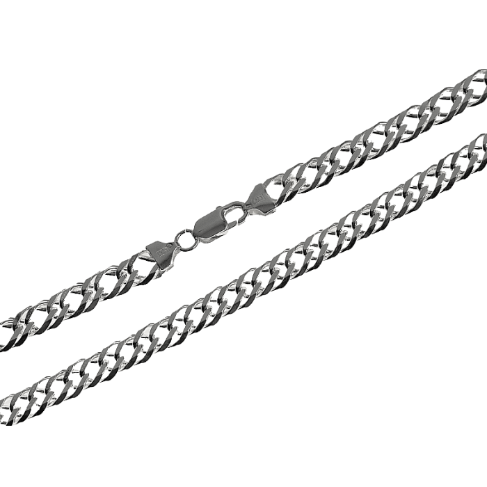 Srebrny łańcuszek 925 masywny męski elegancki o splocie rombo 55cm