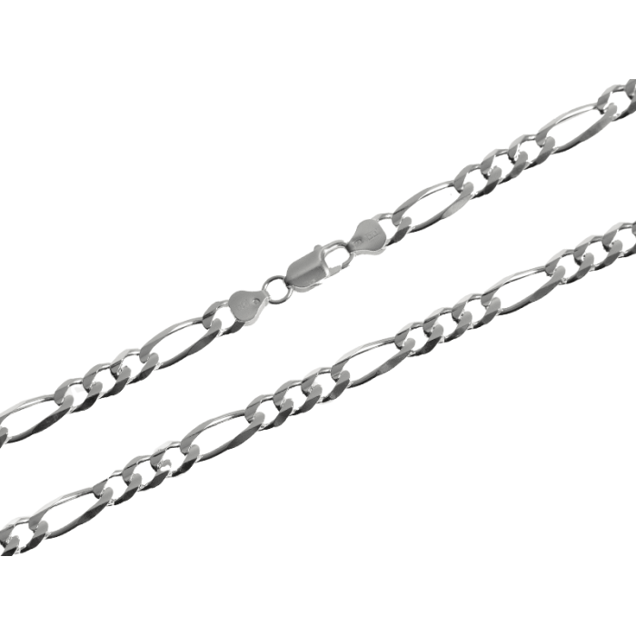 Srebrny łańcuszek 925męski z masywnym splotem figaro 60cm