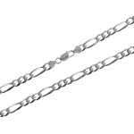 Srebrny łańcuszek 925męski z masywnym splotem figaro 60cm