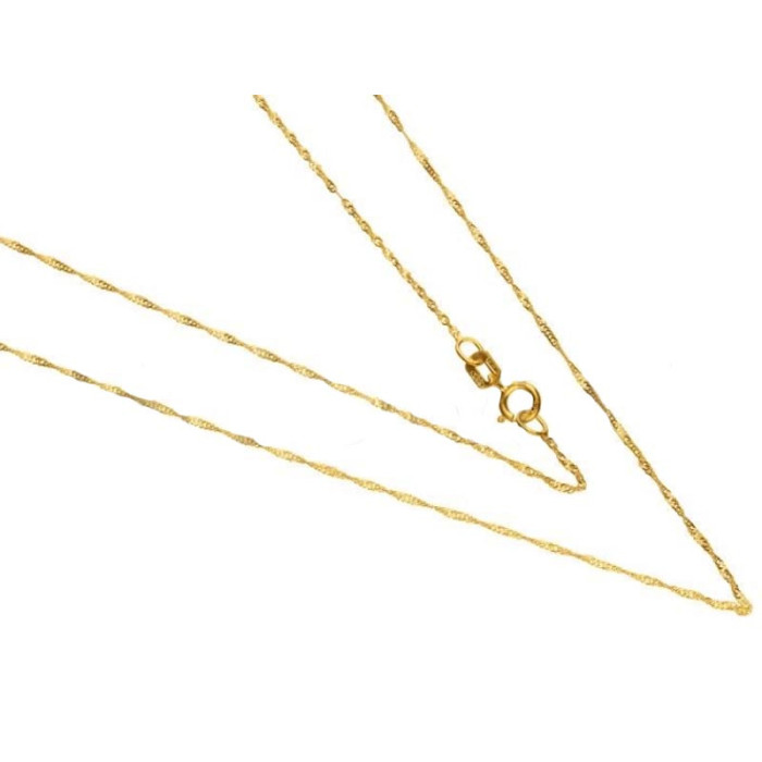 Złoty łańcuszek 585 SPLOT SINGAPUR 45 cm 0,61g