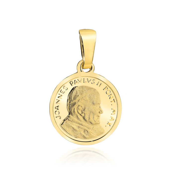Medalik złoty z Janem Pawłem II