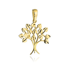 Zawieszka złota diamentowane drzewko szczęścia
