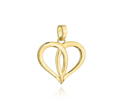 Zawieszka złota splecione łezki w kształcie serca