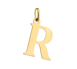 Zawieszka złota literka R duża