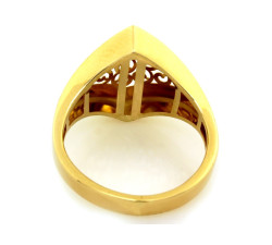 złoty pierścionek bez cyrkonii