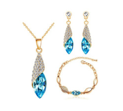 Błękitny zestaw biżuterii na prezent
