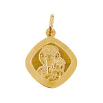 Złoty medalik romb 585 Matka Boska Częstochowska na prezent Chrzest Komunia