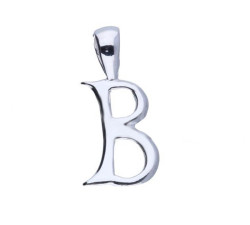 srebrna zawieszka literka B