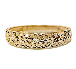 złoty diamentowany pierścionek 585