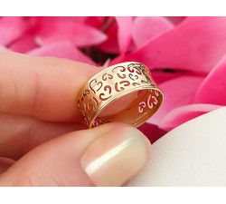 Złoty elegancki pierścionek 585