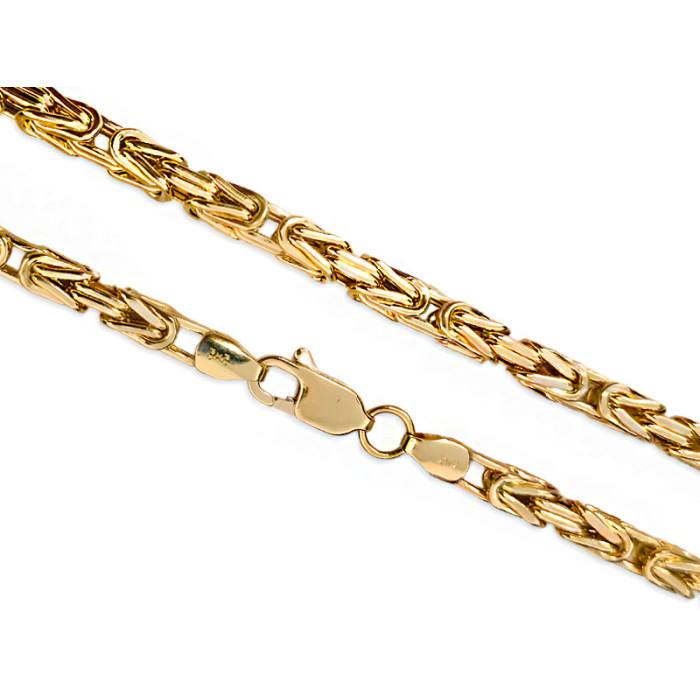 Złoty łańcuszek 585 splot królewski 60cm silny szeroki łańcuch na prezent