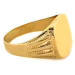 Sygnet złoty 375 elegancki solidny pierścień dla mężczyzny