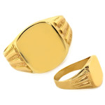 Sygnet złoty 375 elegancki solidny pierścień dla mężczyzny