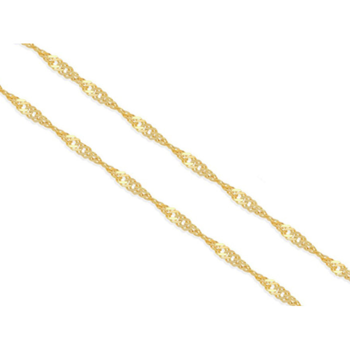 Złoty łańcuszek 585 singapur 40cm klasyczny splot na prezent 14kt