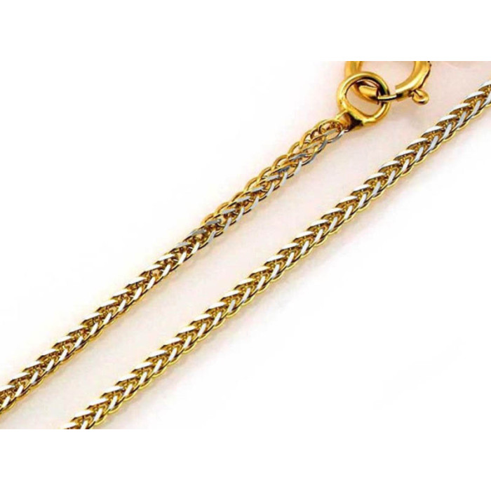 Złoty łańcuszek 585 splot elegancki lisi ogon 45 cm na chrzest komunię