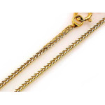Złoty łańcuszek 585 splot elegancki lisi ogon 45 cm na chrzest komunię
