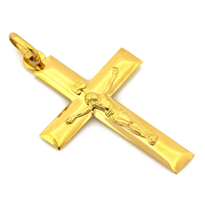 Złoty krzyż 585 Krzyżyk z ukrzyżowanym Jezusem 2,43 g