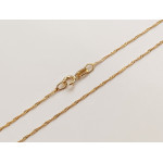 Złoty łańcuszek 585 klasyczny silny splot singapur 50cm na prezent