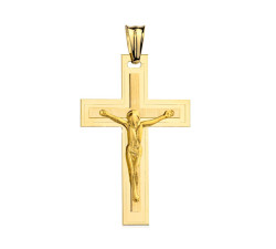 Złota zawieszka 585 Krzyżyk z Jezusem Chrystusem 3.93 g