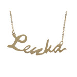 Złoty naszyjnik 585 łańcuszkowa z imieniem Lenka 1,83g
