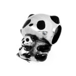 Charms srebrny 925 dwa misie Panda zawieszka do bransoletki