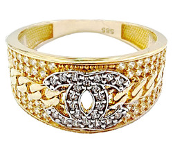 elegancki pierścionek ze złota
