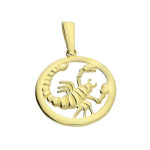 Złota zawieszka 375 skorpion znak zodiaku do łańcuszka