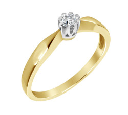 zaręczynowy modny pierścionek ze złota