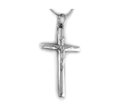 Krzyżyk ze srebra 925 wizerunek Jezusa z pasyjką