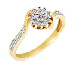 zaręczynowy pierścionek bogato zdobiony diamentami