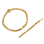 Złota bransoletka 585 z dwóch łańcuszków oryginalna 3,6g