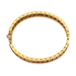 Złota bransoleta 585 sztywna bangle ekskluzywna efektowna długość 17cm 14k