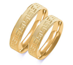 Obrączka ślubna złota 585 grecki wzór