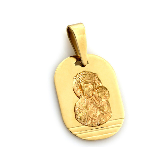 Złoty medalik 333 Matka Boska w kształcie owalu 0,76g