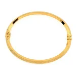 Złota bransoletka 585 bangle z greckim wzorem średnica 17cm 14k