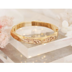 Masywna złota bransoleta 585 bangle ażurowa długość 17cm błyszcząca 14k