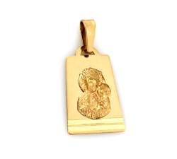 Złoty medalik 585 Matka Boska Jezus 0,90g