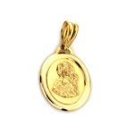 Złoty medalik 585 zdobiona Matka Boska Częstochowska