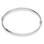 Srebrna bransoletka 925 bangle sztywna gładka okrągła