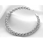 Elegancka pleciona bransoletka sztywna bangle unisex