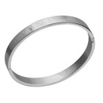 Elegancka bransoletka bangle sztywna z cyframi rzymskimi unisex