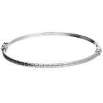 Srebrna bransoletka 925 sztywna bangle z greckim wzorem modna