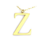 Srebrny pozłacany naszyjnik z literą Z