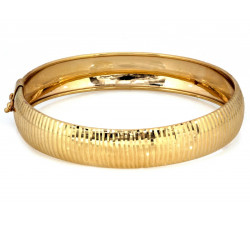 Elegancka złota bransoletka 585 sztywna bangle klasyczna 18cm 14k