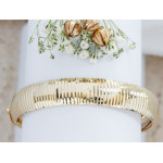 Elegancka złota bransoletka 585 sztywna bangle klasyczna 18cm 14k