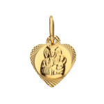 Złoty medalik 585 serce Matka Boska Częstochowska 0,75 g