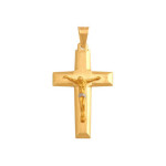 Złoty masywny krzyż 585 JEZUS CHRYSTUS 4,2 g