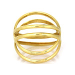Złoty pierścionek 333 nowoczesny kształt X trendy 3,28 g