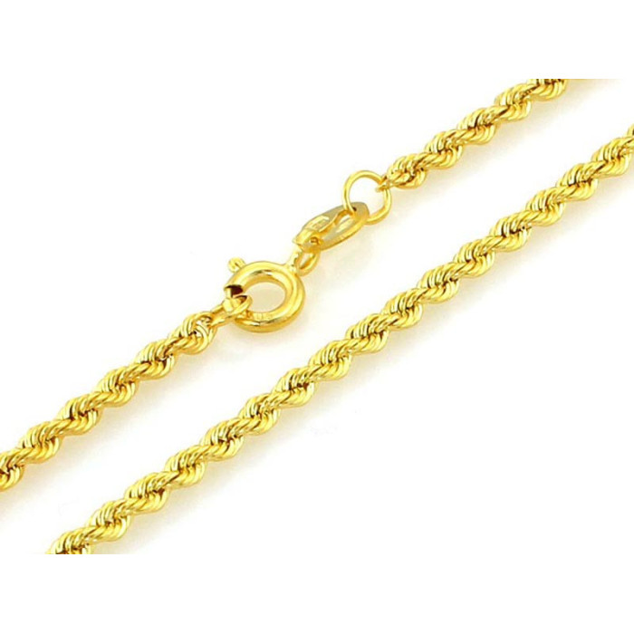 Złoty łańcuszek 585 splot korda 45 cm elegancki splot na prezent